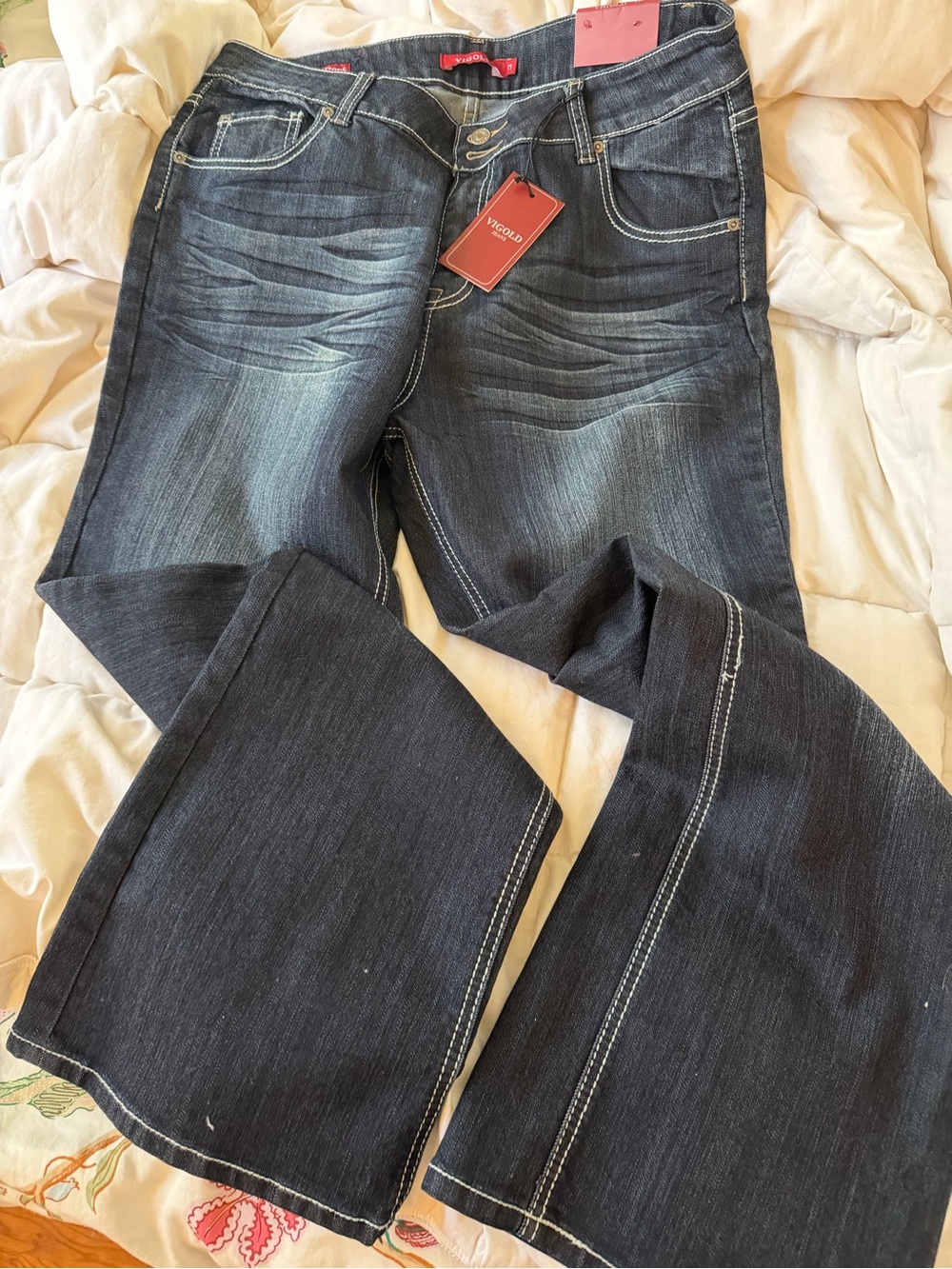 Vigold Dark Indigo Jeans with Red Label